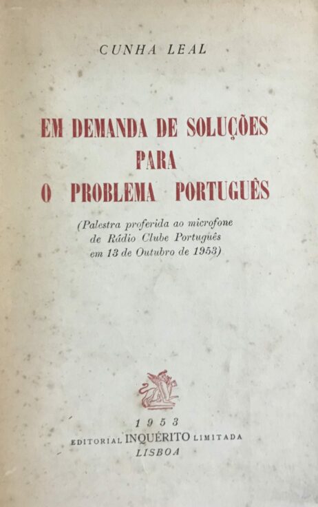 Em demanda de soluções para o problema português
