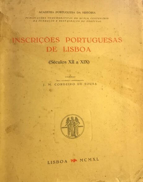 Inscrições Portuguesas de Lisboa (Séculos XII a XIX)