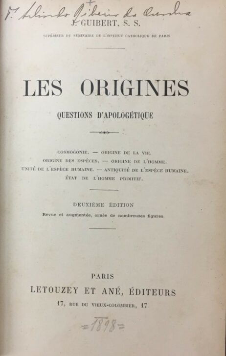 Les Origines - Questions d'Apologétique