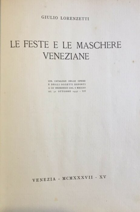 Le Feste e le Maschere Veneziane