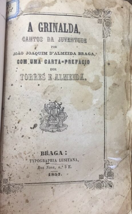 A Grinalda, Cantos da Juventude