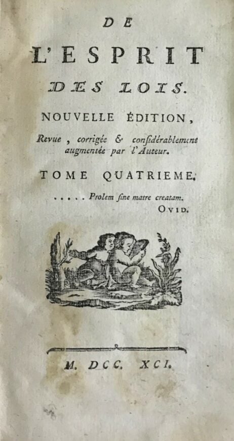 De l'Esprit des Lois
