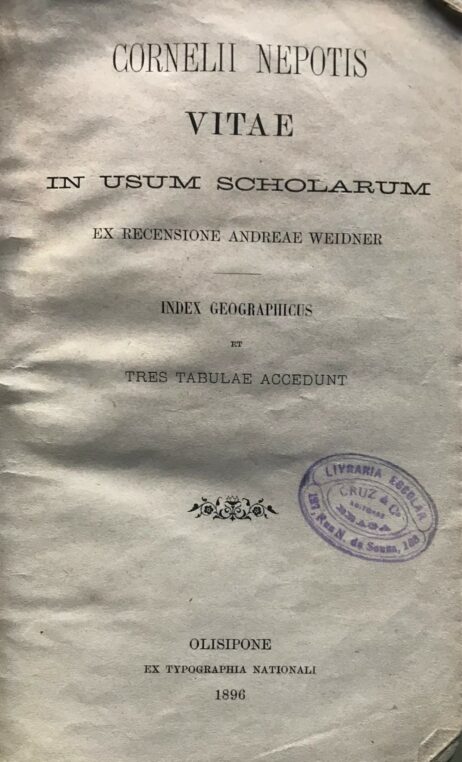 Cornelli Nepotis Vitae in usum scholarum - ex recensione Andreae Weidner
