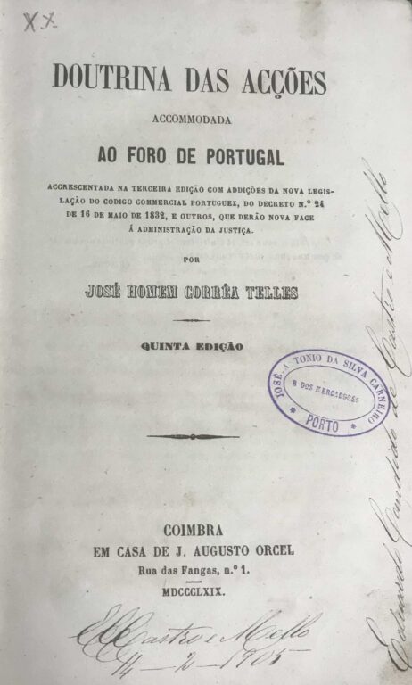 Doutrina das Acções accomodada ao Foro de Portugal