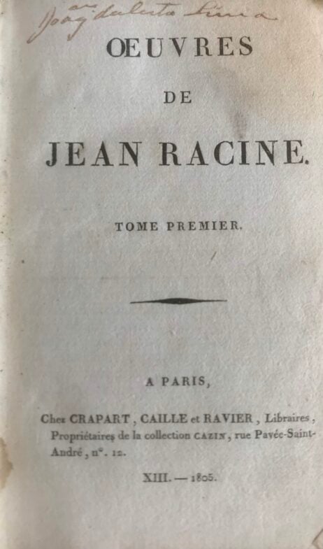 Oeuvres de Jean Racine