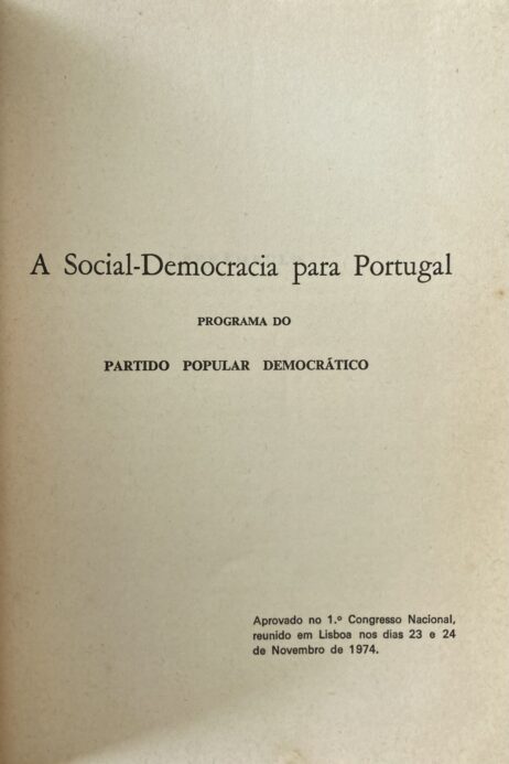 A Social-Democracia para Portugal - Programa do Partido Popular Democrático - Image 2