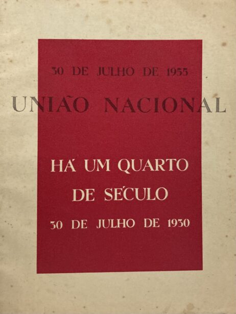 Há um Quarto de Século - 30 de Julho de 1930