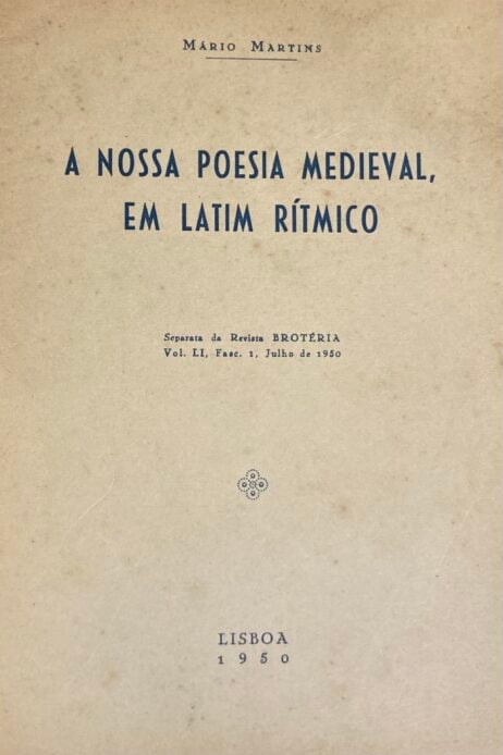 A nossa poesia medieval, em latim rítmico