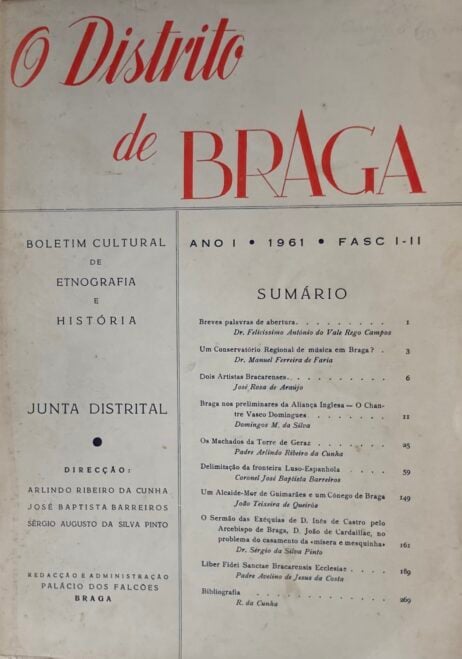 O Distrito de Braga - Boletim Cultural de Etnografia e História
