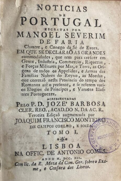 Noticias de Portugal - tomo I